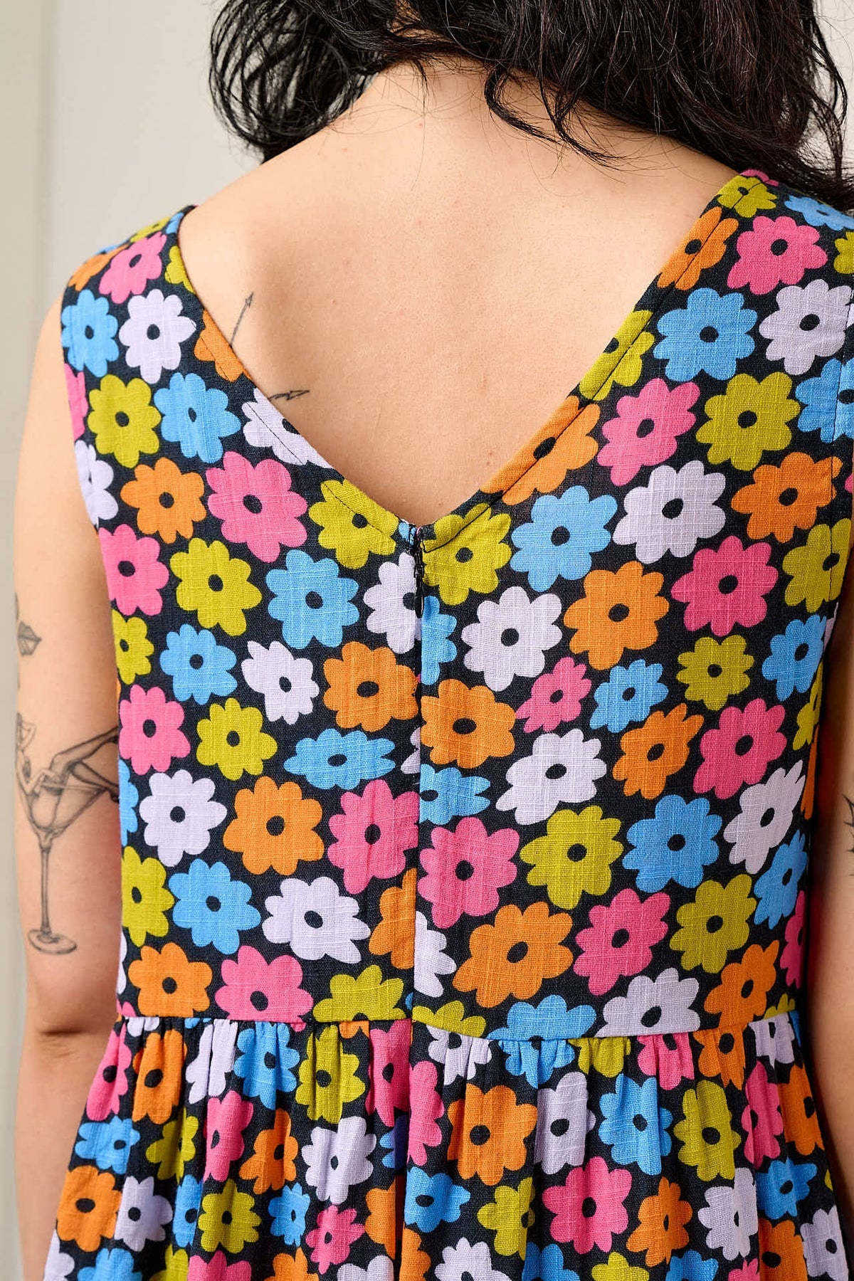 Alisa - Cotton Playsuit in Balloon Floral
