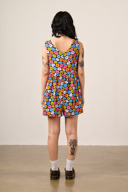 Alisa - Cotton Playsuit in Balloon Floral